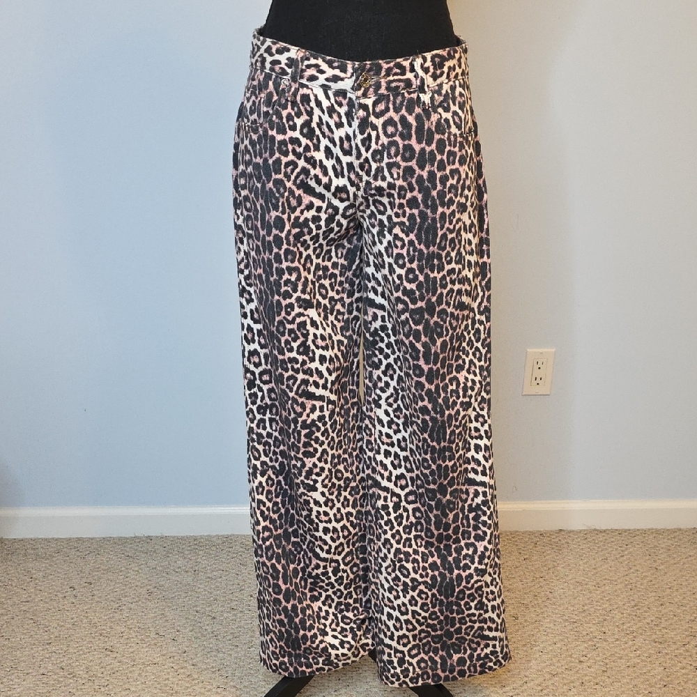 Pacific Sunwear Animal Print Wide-Leg Pants